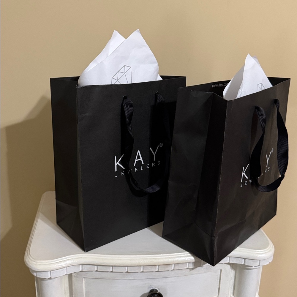 Kay Jewelers Black Set of 2 Shopping Bags - Picture 4 of 4